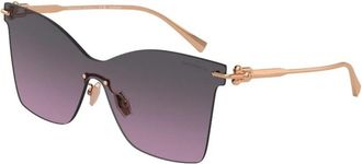 Tiffany & Co. Paars en Grijs Verloop Zonnebril - Dames - Zonnebrillen - Geel - 43 MM - Accessoires