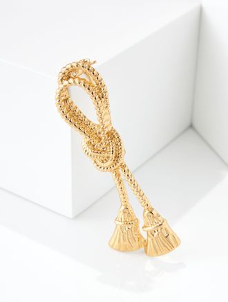 Talbots Rope Tassel Brooch - Shiny Gold - 001 Talbots