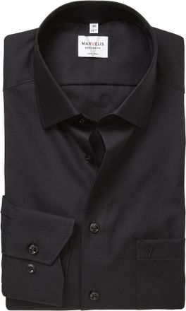 Marvelis Langarmhemd MARVELIS, Herren, Gr. 37, Extra verl&auml;ngerter Arm, schwarz, Web, Obermaterial: 100% Baumwolle, 2-Knopf-Manschette, Hemden Langarmhemd, mode