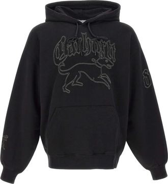 Carhartt Work in Progress Felpa Hackwork con ricamo e cappuccio - Nero