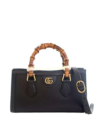 Gucci 2016-2025 Small Calfskin Bamboo Diana Tote satchel - Black