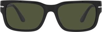 Persol Rechthoekige Acetaat Zonnebril - unisex - Zonnebrillen - Zwart - 55 MM - Accessoires