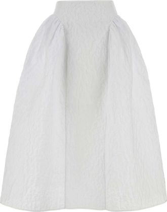 Cecilie Bahnsen White Cotton Blend Fabiola Skirt