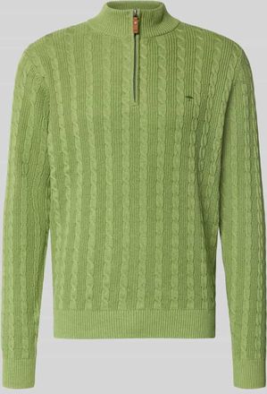 Fynch-Hatton Fynch-Hatton Regular Fit Troyer aus reiner Baumwolle in Hellgruen, Größe 3XL