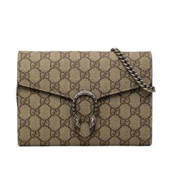 Gucci Pre-owned Wallet on Chain - Dames - Pre-owned - Bruin - Maat: ONE Size