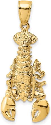 Diamond2Deal 10k Yellow Gold 2-D Moveable Lobster Charm