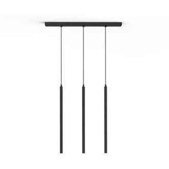 Lumicom Stelo binario 3X Sospensione, led integrato, 12.6W, 4000K, metallo, nero opaco, H.60cm - Lumicom