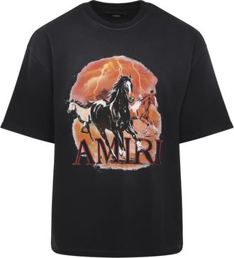 Amiri Black Graphic Logo T-Shirt