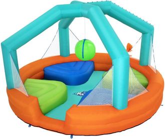Bestway Piscina Hinchable Dodge & Drench Water Park 450x450x268 Cm Con Juego De Pelota Suspendida Y Plataformas