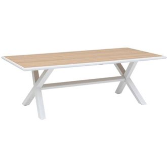 Hesperide Hesperide - Mesa De Jard&iacute;n Axiome De Eucalipto Y Blanco, 8 Plazas - Hesp&eacute;ride