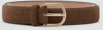 Mango Cintura pelle crosta di cuoio marrone - Uomo - 100 - MANGO MAN