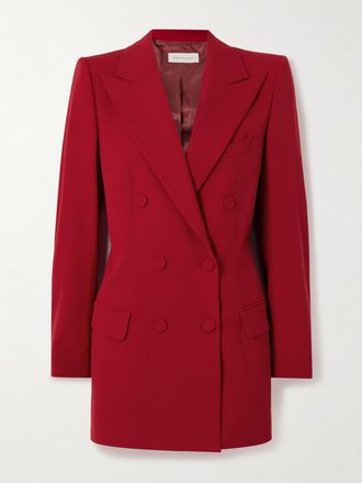 Dries Van Noten Blazer Doppiopetto In Lana - Rosso