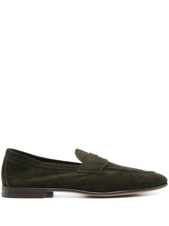 Henderson Baracco suede loafers - men - Calf Leather/Calf Leather/Calf Suede - 42 - Green