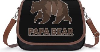 Generic Papa Bear Crossbody Bags for Women Shoulder Messenger Bag Purse Handbags