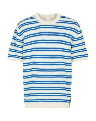 8 by YOOX STRIPED RECYCLED COTTON SWEATER