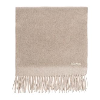 Max Mara Winter Scarves, female, Beige, Size: ONE SIZE Baci Cashmere Scarf