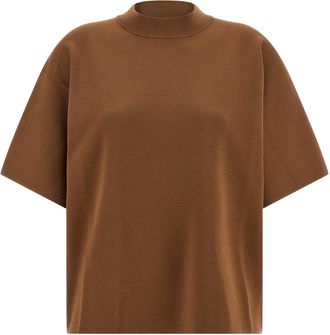 Max Mara Amici Sweater - Dames - Ronde hals truien - Bruin - XS - Polyester - Truien & Vesten