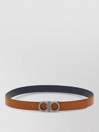 Ferragamo gancini leather reversible belt adjustable length