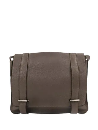 Herm&egrave;s Borsa a tracolla Etain Steve Caporal 27 in pelle Taurillon Clemence 2016 - Marrone