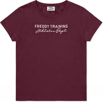 Freddy T-shirt Donna Regular in Jersey con Spacchi su Fondo