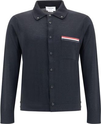 Thom Browne Black Fleece Wool Mens Sweatshirt