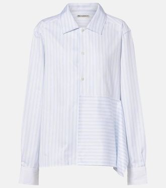 J.W.Anderson Striped asymmetric cotton poplin shirt