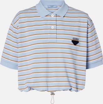 Prada Polo in piqué di cotone a righe
