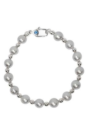 Polite Worldwide PPF Freshwater Pearl Bracelet in Silver at Nordstrom, Size 7.5