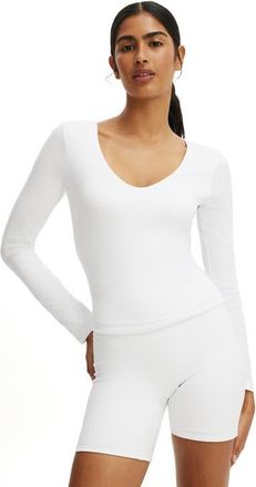 Cotton On Womens Active Ultra Soft Scoop Neck Long Sleeve in White at Nordstrom, Size Xx-Small