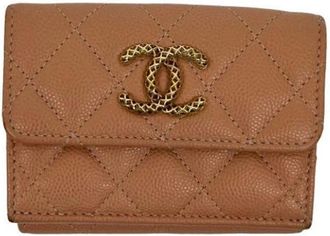 Chanel Pre-owned Wallets, female, Brown, Size: ONE SIZE Pre-owned Leather Wallet