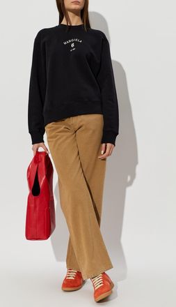 Maison Margiela Sweatshirt With Logo, Womens, Black