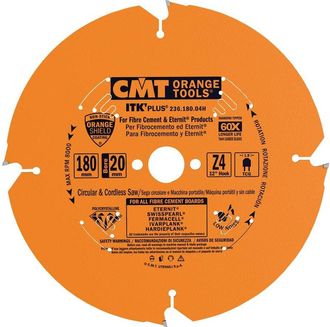 CMT 236.180.04h Sierra Circular Para Mat. Abrasivos D=180x2.4/1.8x20 Z4 Dp