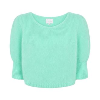 Americandreams Koa Alpaca Pullover - Dames - Ronde hals truien - Groen - S - Wol - Truien & Vesten
