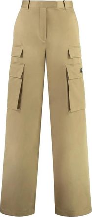 Versace Wide-Leg Cargo Broek - Dames - Wijde Broeken - Beige - S - Broeken
