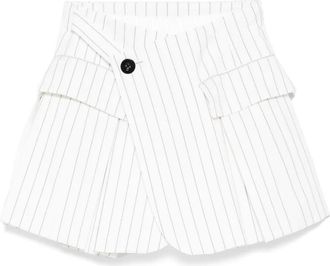 sacai Shorts a righe - Bianco