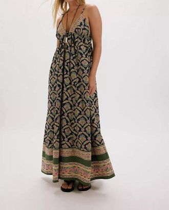 Free People Sorrento Stroll Printed Maxi Dress In Blue