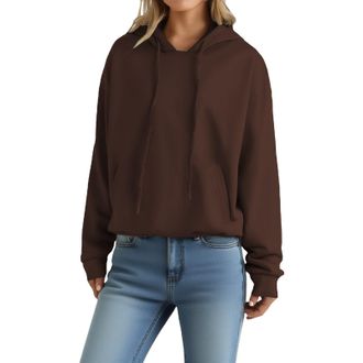 Generic WomenS Sweatshirt Hood Drawstring Y2K Solid Color Crop Hoodies With Pockets Casual Long Sleeves WomenS Pullover Sweaters Lightweight Slim Fit Oversize