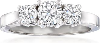 Ross-Simons Diamond 3-Stone Ring in 14kt White Gold