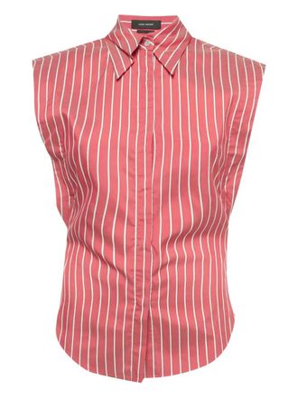 Isabel Marant Enza striped silk shirt - Rosa