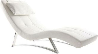 Miliboo Chaise Longue Dise&ntilde;o Blanco Monaco
