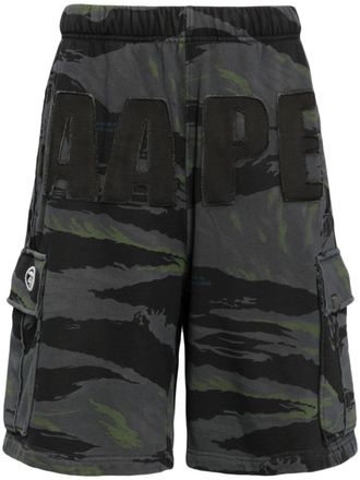 Aape By A Bathing Ape logo-patch cargo shorts - Grey