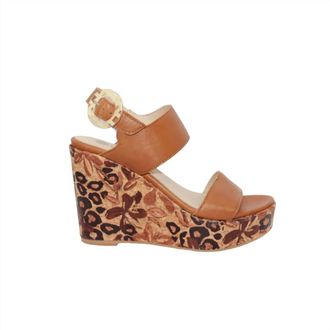 Eric Michael Womens Athens Wedge Sandal In Tan