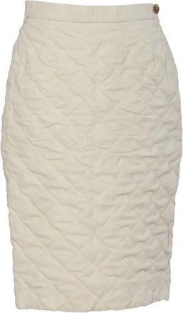 Hermès Gonna midi trapuntata - Bianco