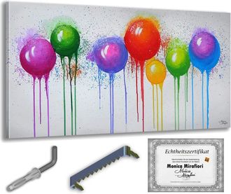 OEM Monica Mirafiori 100 % Pintado A Mano Cuadro Globos 140 X 70 Cm Cuadro Pintado A Mano Pintura Acr&iacute;lica Cuadro Acr&iacute;lico De Gran Tama&ntilde;o Arte Moderno Cua