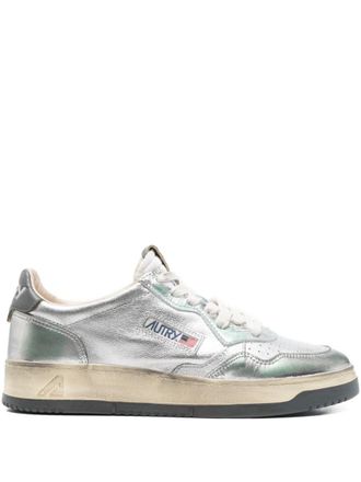 スニーカー Autry PLATFORM LOW WOM LEAT/LEAT WHT/SILVER White sneakers_medalist_platform_in_
