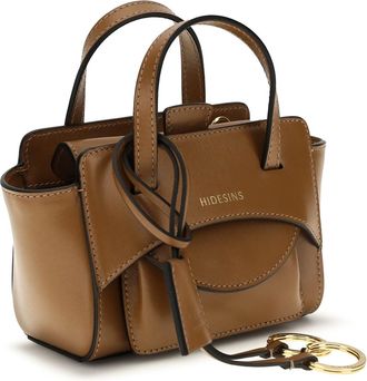 Hidesins Womens Handbag Flap Mini Caramel Calf Leather (bos Taurus) Shoulder Bags