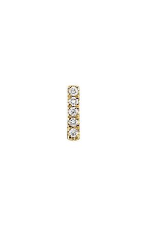 Bony Levy Icon Diamond Initial Single Stud Earring in 18K Yellow Gold - I at Nordstrom