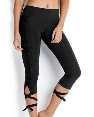 Seafolly Active Wrap Me Up Legging In Sea Black