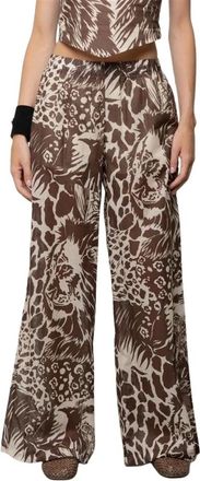 Kaos Kaos, Broeken, Dames, Veelkleurig, S, Katoen, Dierenprint Wijde Broek
