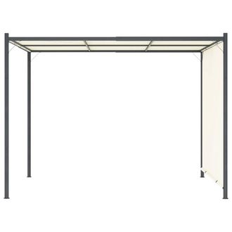 Berkfield Home Pergola with Adjustable Roof Cream White 3x3 m Steel